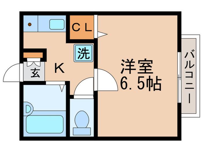ラメゾン東大泉(1K/1階)の間取り写真