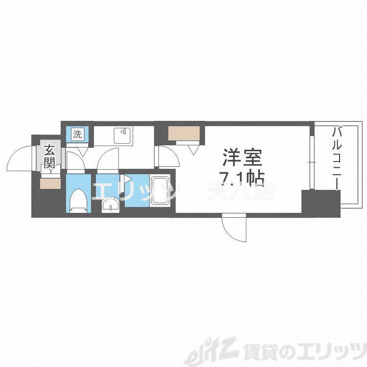ファーストフィオーレ新梅田(1K/6階)の間取り写真
