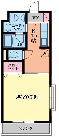 ソレイユエステートⅡ(1K/3階)の間取り写真