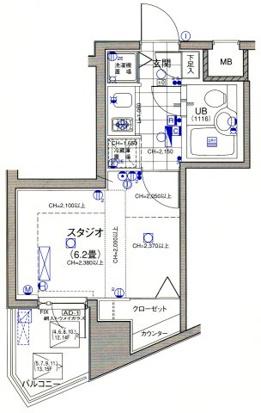 日神デュオステージ笹塚西館(1K/10階)の間取り写真