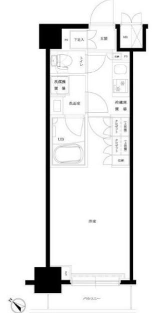 ルーブル住吉弐番館(1K/6階)の間取り写真