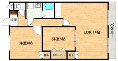 JOトワール(2LDK/3階)の間取り写真