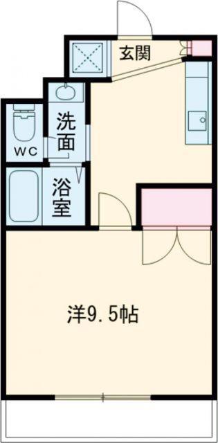 トウイナーズマンション(1K/6階)の間取り写真