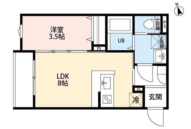 ROBOT HOME 蕨V(1LDK/2階)の間取り写真