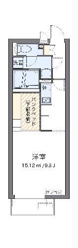 ミランダコンフォート倉敷(ワンルーム/1階)の間取り写真