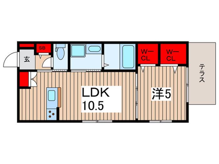 RUBEUS OMIYA(1LDK/1階)の間取り写真