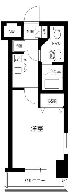 プレール・ドゥーク目白アベニュ(1K/8階)の間取り写真