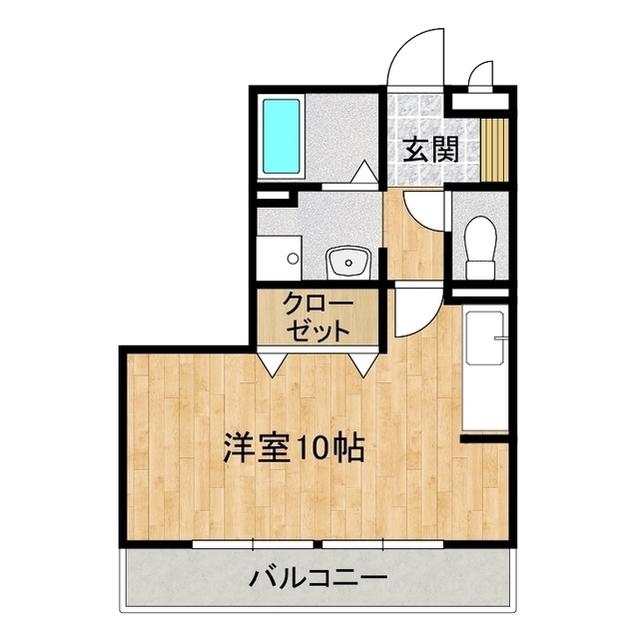 セジュールT(1K/2階)の間取り写真