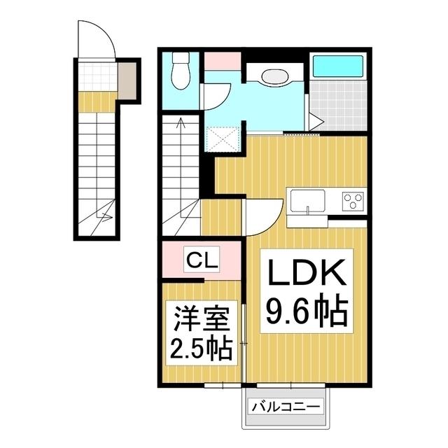 ADESSO東銀座(1LDK/2階)の間取り写真