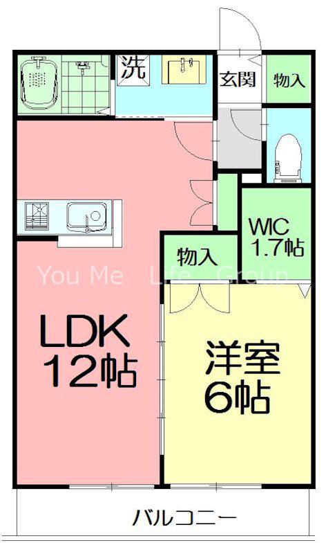 EVOLVE(1LDK/3階)の間取り写真
