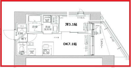 ティモーネグランデ田端ノルド(1DK/5階)の間取り写真