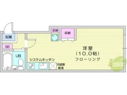 ハウスフォーユー2(ワンルーム/2階)の間取り写真