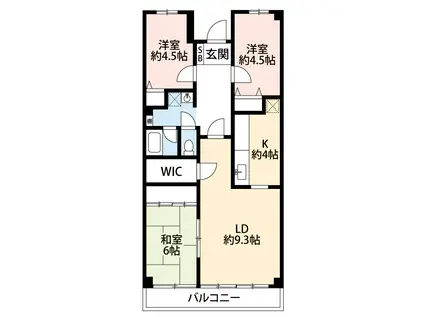 メゾンエクレーレニュー(3LDK/6階)の間取り写真