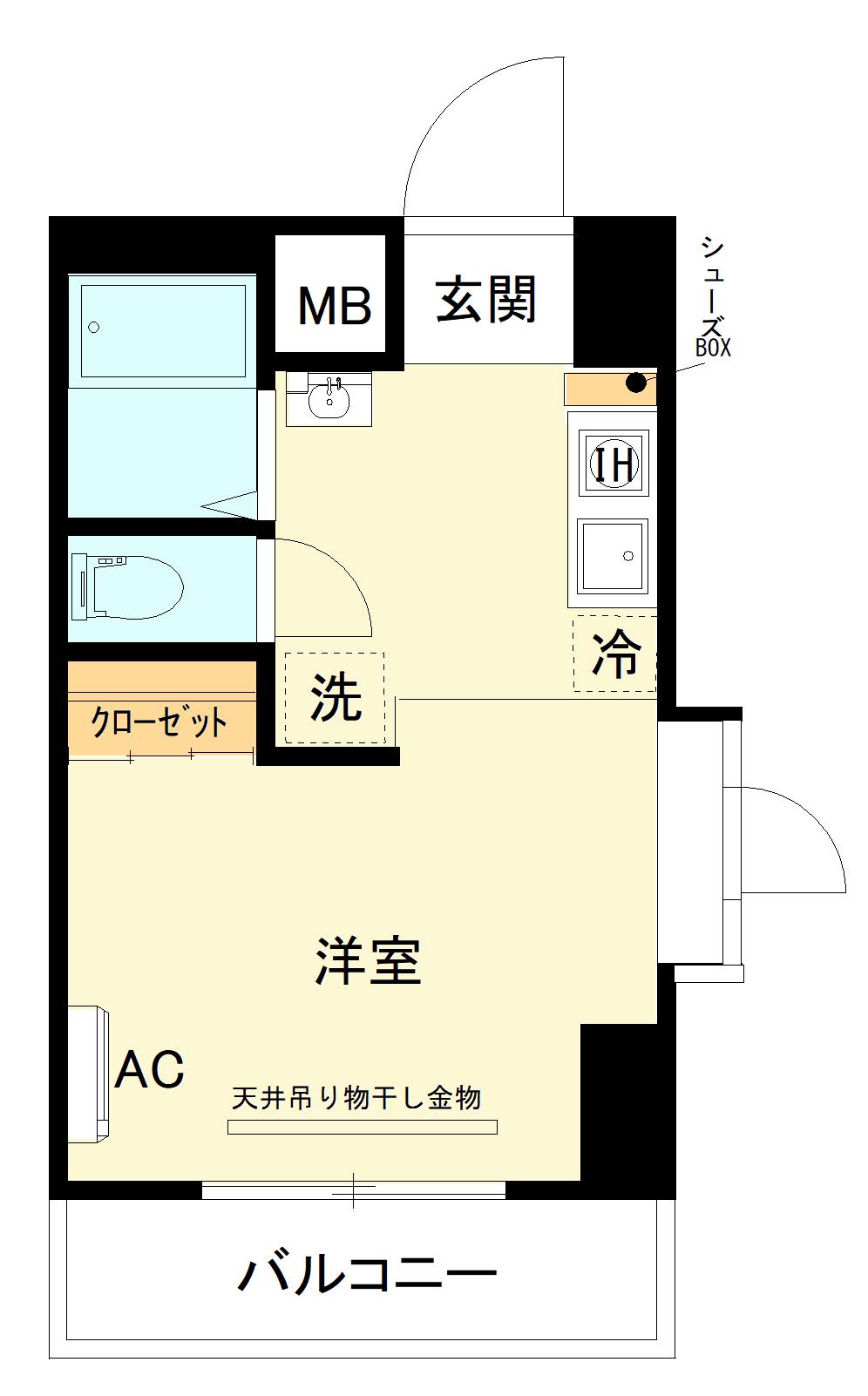 メゾン東和(ワンルーム/5階)の間取り写真