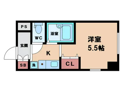 レヴェ北田辺(1K/5階)の間取り写真