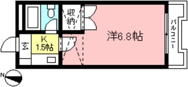 サニーライフ四谷(1K/3階)の間取り写真