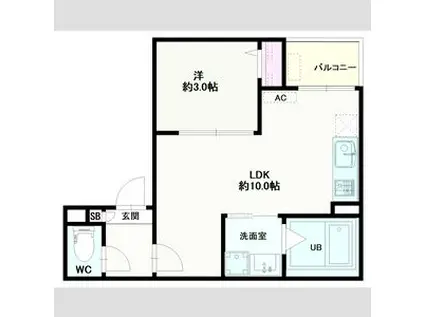 JACK ODAKAIII(1LDK/1階)の間取り写真