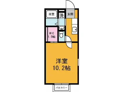 フィオーレ(1K/2階)の間取り写真