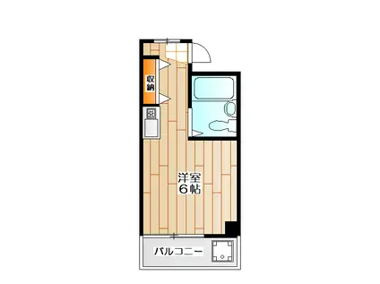 フローレンス山手(ワンルーム/1階)の間取り写真