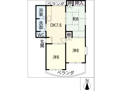 メゾンハラセ(3DK/3階)の間取り写真