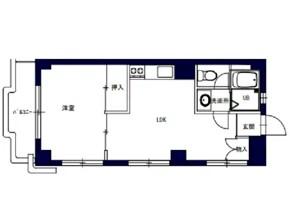 タカノ第2コーポ(1LDK/1階)の間取り写真