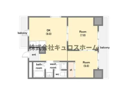 エリットハイツ(2LDK/2階)の間取り写真