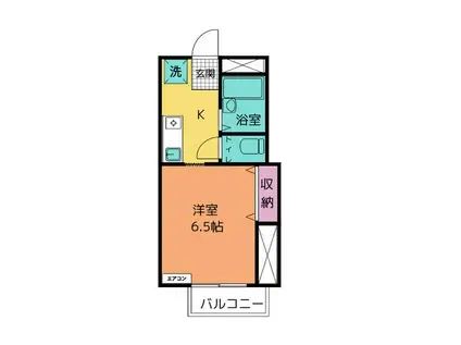 マルモハイツ(1K/2階)の間取り写真