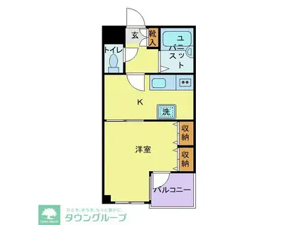 セントビック津田沼(1K/2階)の間取り写真