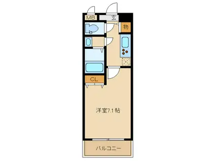 シャルマンフジ新大阪(1K/6階)の間取り写真