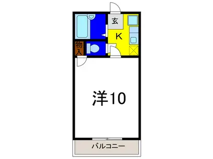 エスチュアリー64(1K/1階)の間取り写真