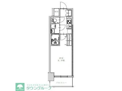 S-RESIDENCE金山ALTANO(1K/5階)の間取り写真