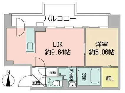 モデナ表参道(1LDK/7階)の間取り写真