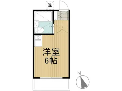 サンハイツ萩山(ワンルーム/2階)の間取り写真