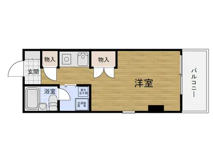 二宮ロイヤルハイツI(1K/2階)の間取り写真