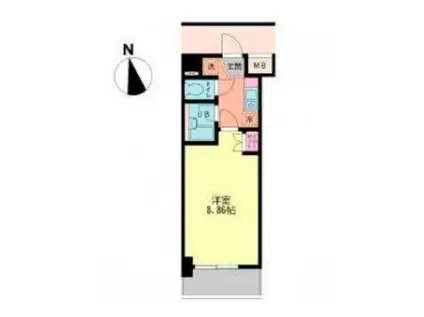 サリエラ(1K/1階)の間取り写真