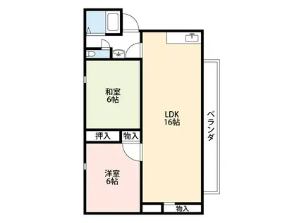 ナチュールサン(2LDK/2階)の間取り写真