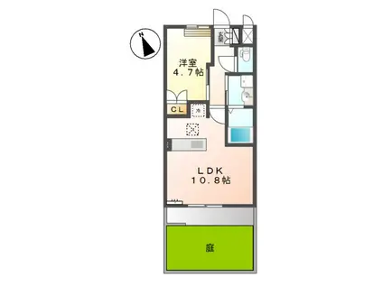 AVANTI HILLS アヴァンティ ヒルズ(1LDK/1階)の間取り写真