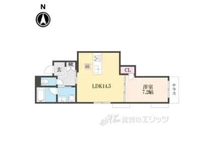 SHAMAISON RELAFORT(1LDK/1階)の間取り写真