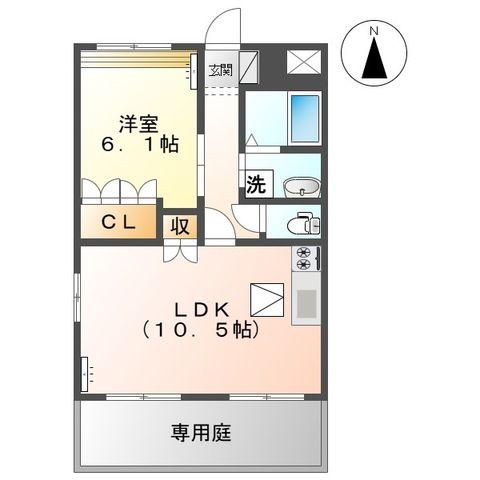 ルミナス(1LDK/1階)の間取り写真