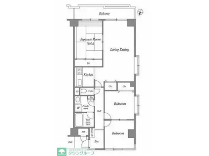 カッシア習志野(3LDK/7階)の間取り写真