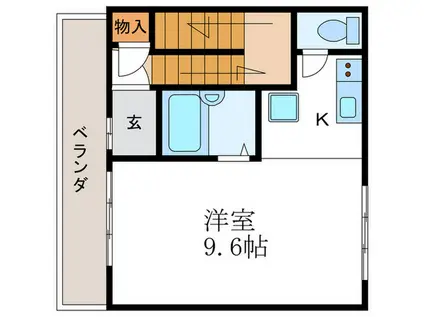 フレッシュハウスタテオカ(ワンルーム/3階)の間取り写真