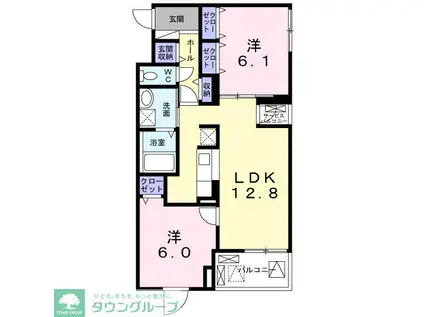 ファイン(2LDK/2階)の間取り写真