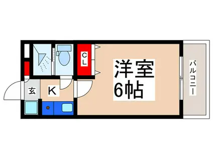 NHレジデンス浦安II(1K/2階)の間取り写真