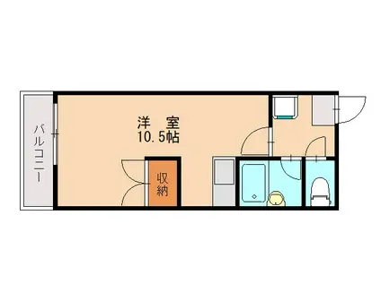 ジュネス大橋(ワンルーム/1階)の間取り写真