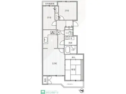 TSGARDEN横浜反町(3LDK/5階)の間取り写真