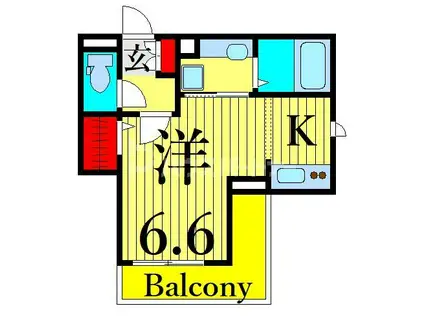 グラナーデ南千住(1K/1階)の間取り写真