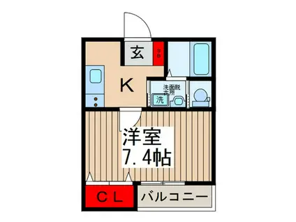 SGARDEN(1K/1階)の間取り写真