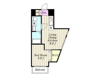 シャトーライフ相模原II(1LDK/2階)の間取り写真