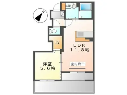 コンフォール桜(1LDK/1階)の間取り写真