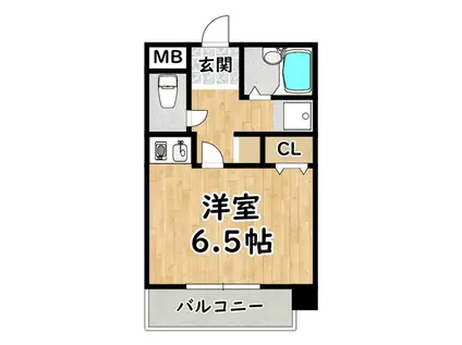 アミューゼ21(ワンルーム/4階)の間取り写真